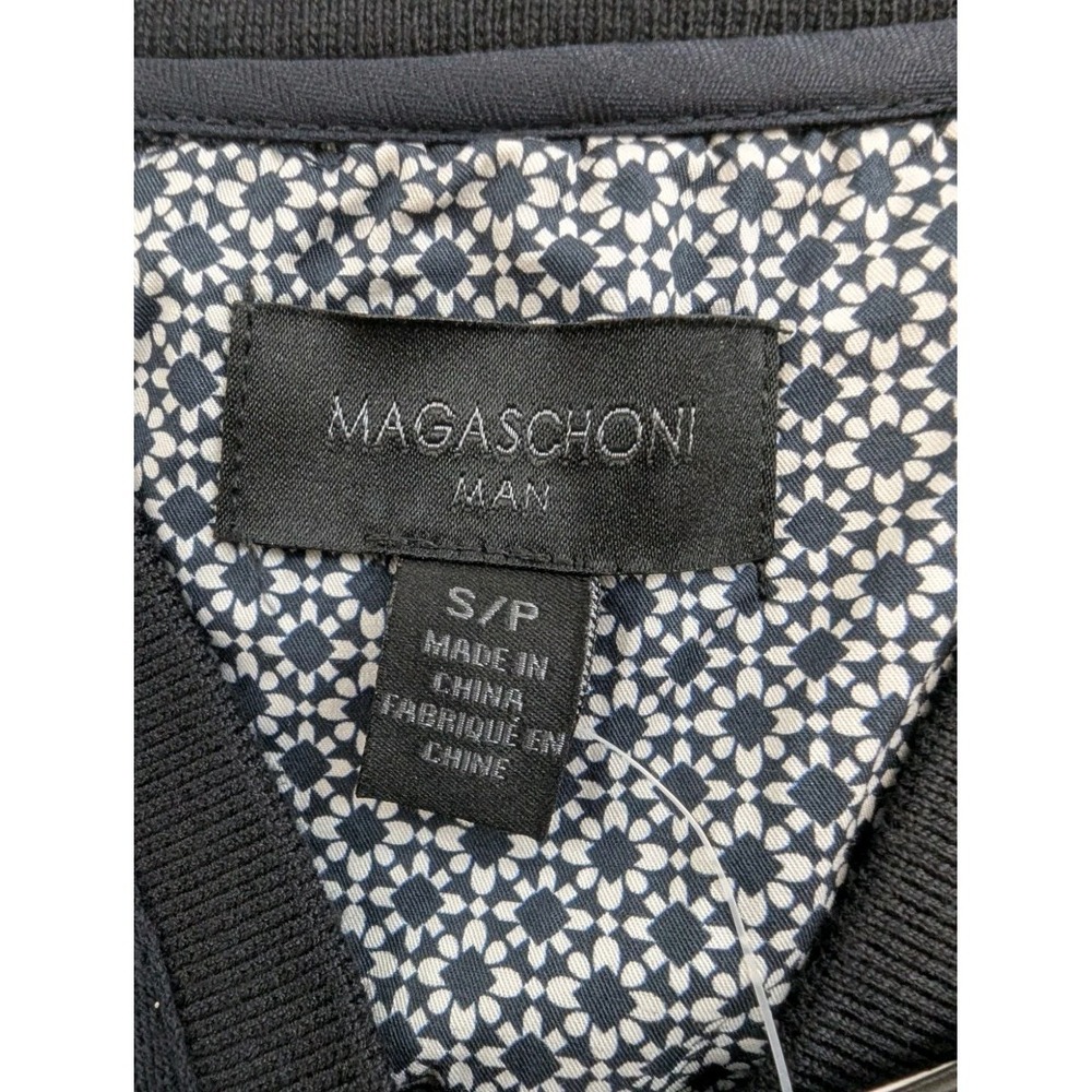 NWT Magaschoni Man Navy Blue Bomber Zipper Jacket Men's Size Small - Picture 4 of 6